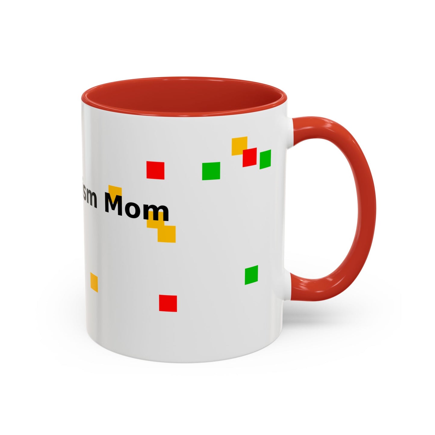 Autism Proud Mom Accent Coffee Mug – 11/15oz Color Accent