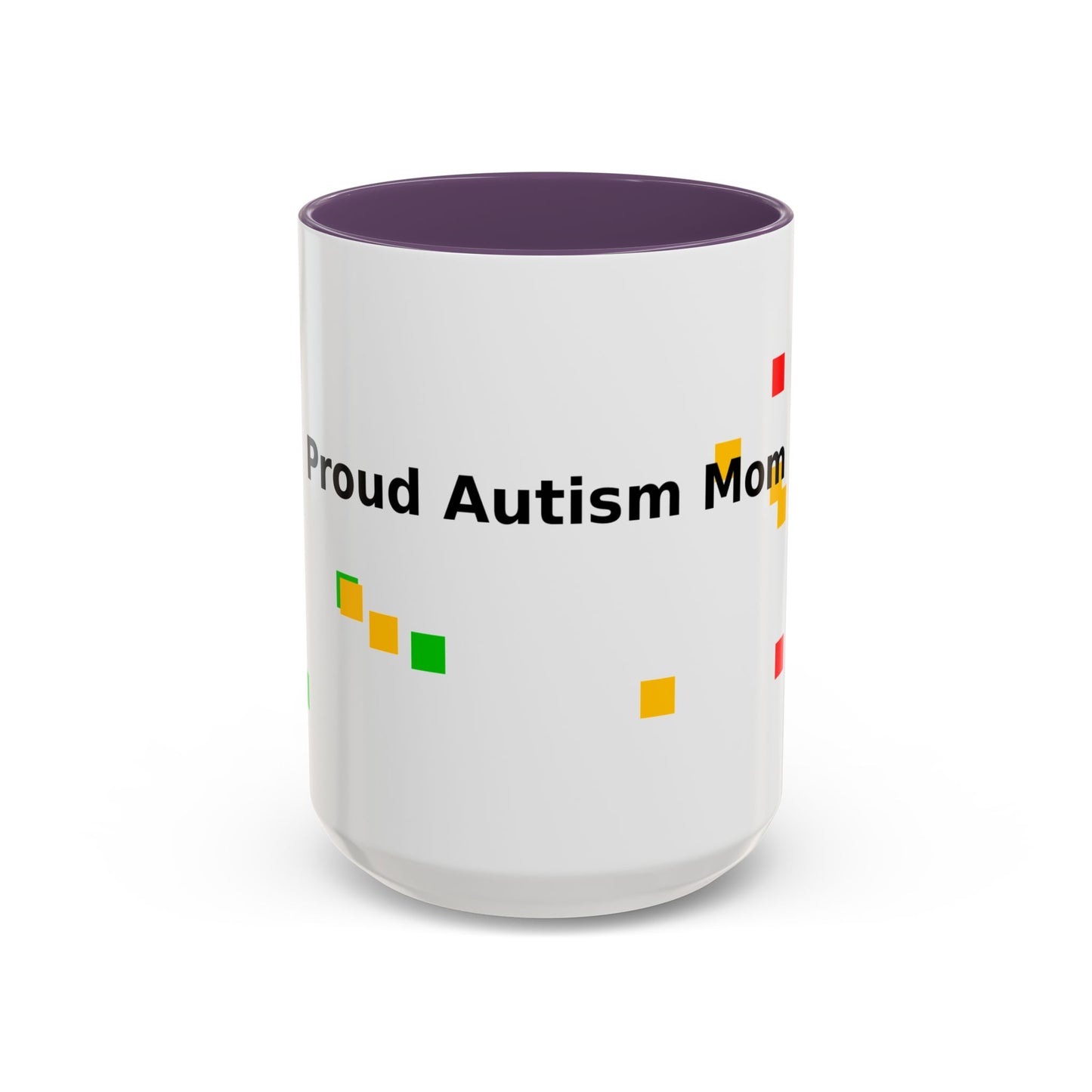 Autism Proud Mom Accent Coffee Mug – 11/15oz Color Accent