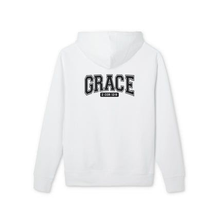 Grace Hoodie — Faith-Inspired Pullover with "Grace" Collegiate Design