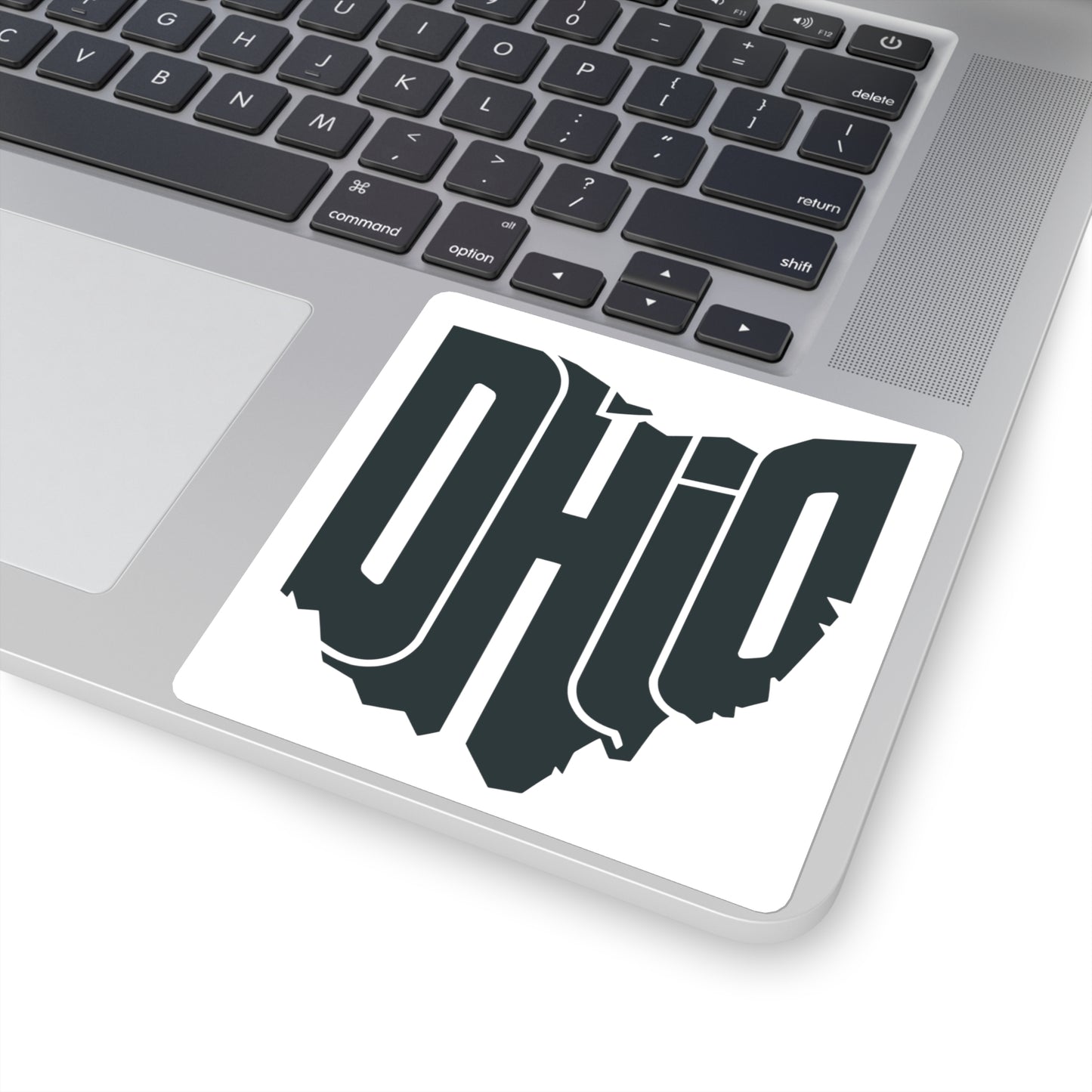 Ohio State Outline Sticker — Retro Bold OHIO Square Decal for Laptops & Water Bottles