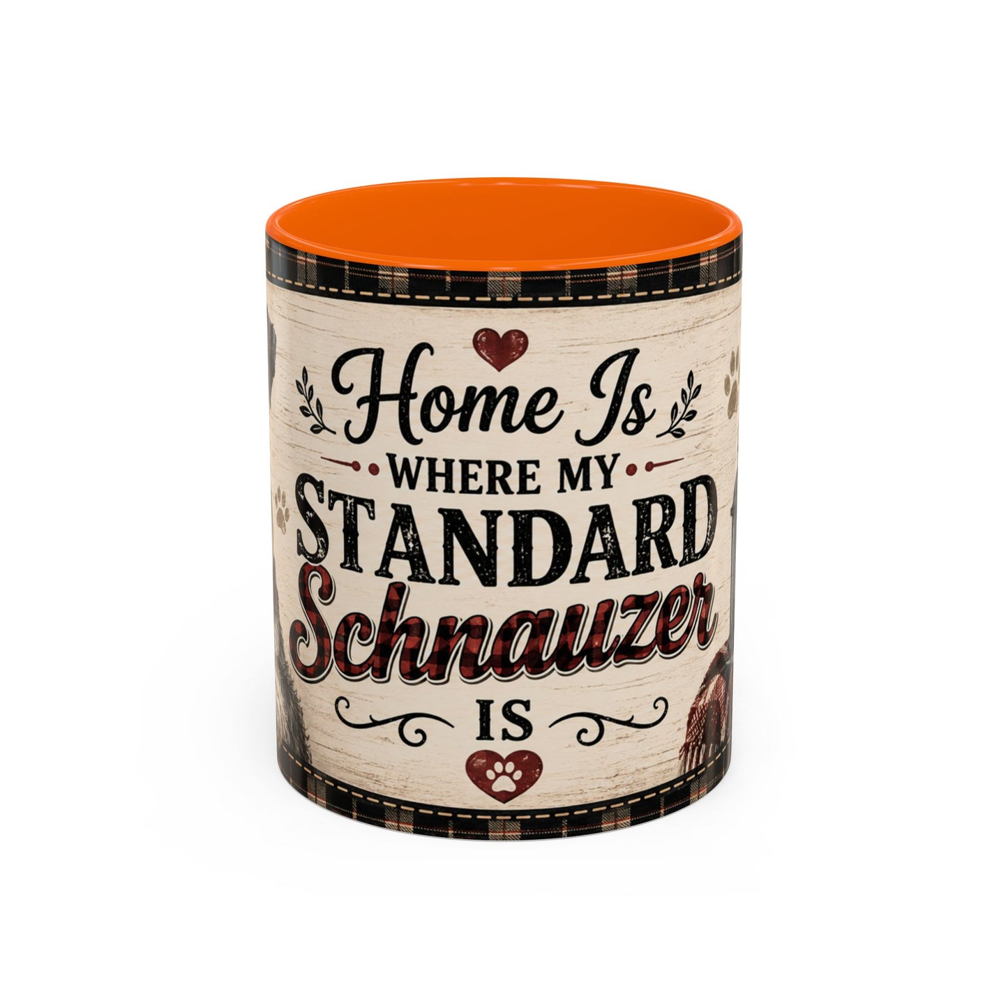 Standard Schnauzer Coffee Mug — "Home Is Where My Standard Schnauzer Is" Accent Mug
