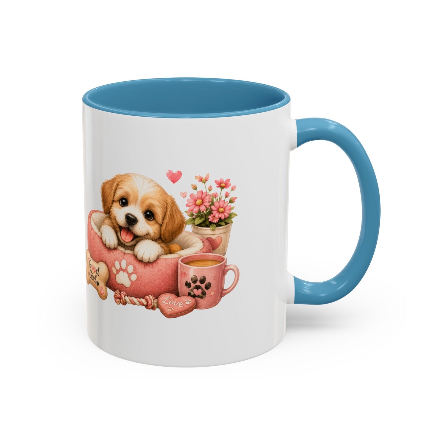 Cute Puppy Coffee Mug — Adorable 'Good Girl' Dog Design, Accent 11/15oz