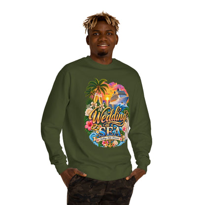 Cruise Wedding Sweatshirt — "Wedding at Sea" Tropical Cruise Crewneck