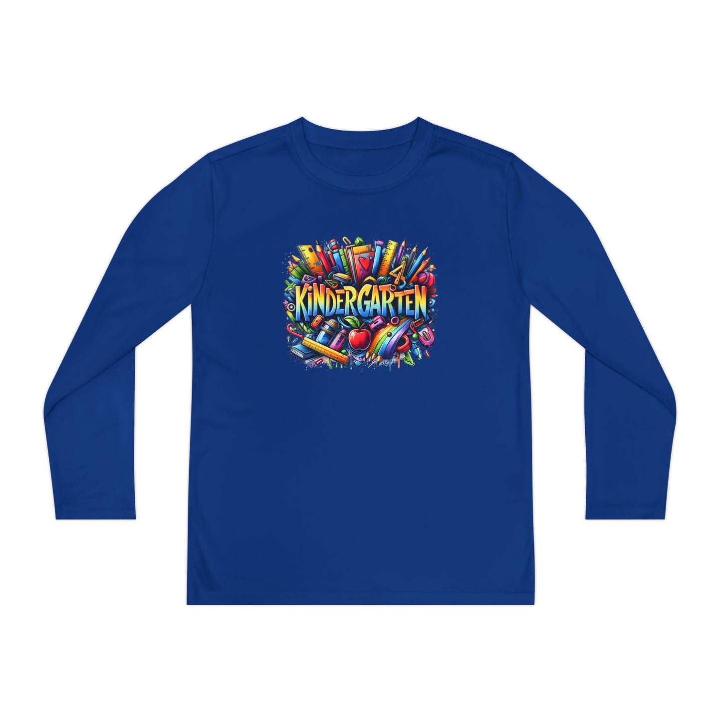 Kindergarten Crayons Youth Long Sleeve Tee