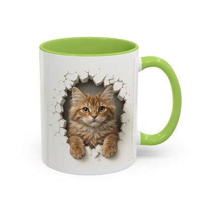 Cat Peek-Through Accent Coffee Mug (11/15oz)