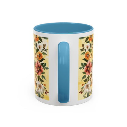 She Is Mom Floral Accent Coffee Mug — 'She is Peace, She is Home' Mother's Day Gift