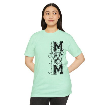 MOM Schnauzer Vertical Graphic T-Shirt — Funny Dog Mom Tee