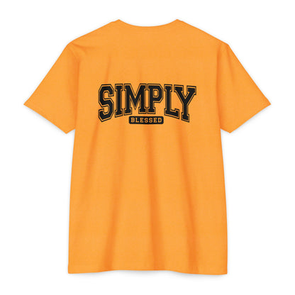 Simply Blessed T-Shirt — Vintage Collegiate Script Faith Tee