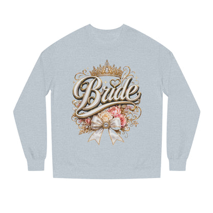 Bride Sweatshirt — Floral Crown Bridal Crewneck for Bachelorette & Wedding