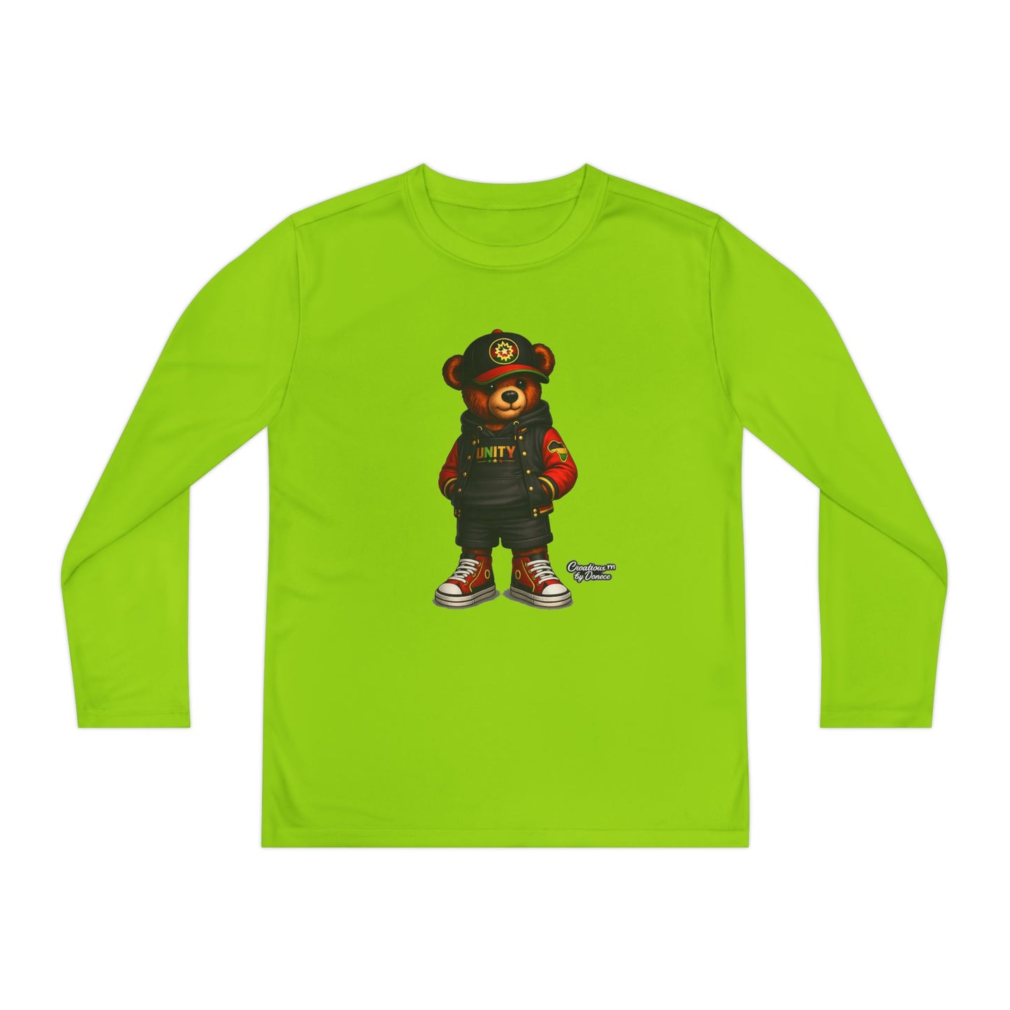 Youth Long Sleeve Tee — Streetwear Teddy Bear Graphic