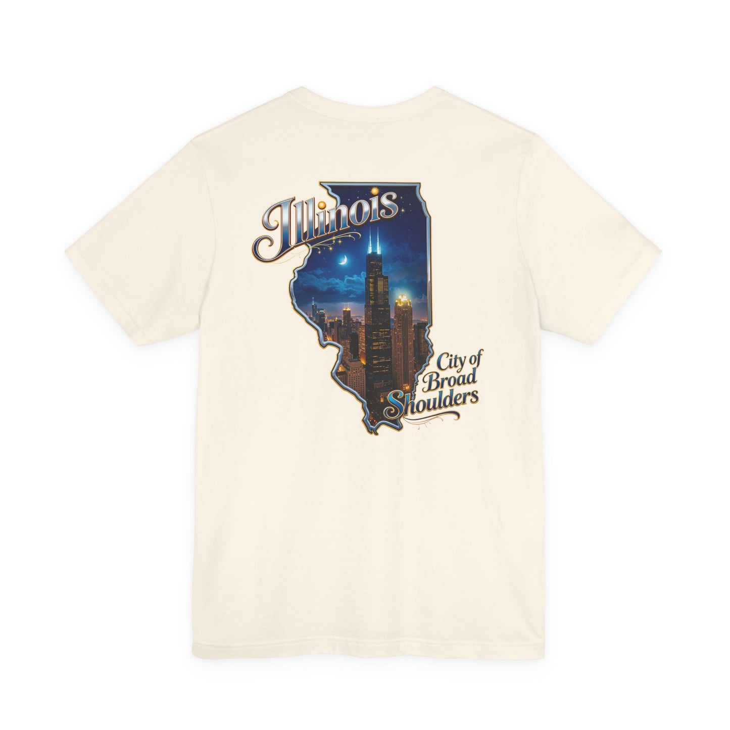 Illinois State Tee — 'City of Broad Shoulders' Chicago Skyline T-Shirt