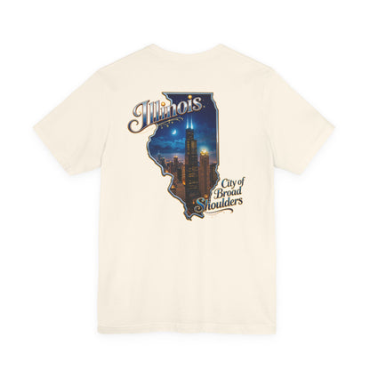Illinois State Tee — 'City of Broad Shoulders' Chicago Skyline T-Shirt