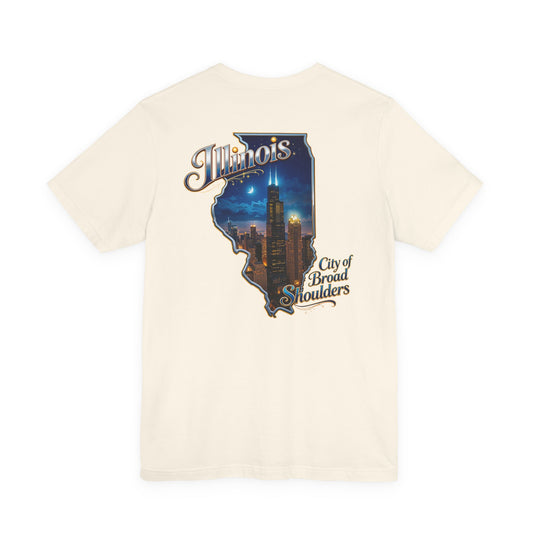 Illinois State Tee — 'City of Broad Shoulders' Chicago Skyline T-Shirt