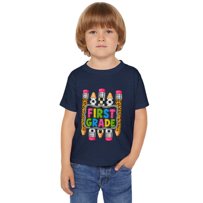 First Grade Toddler T-Shirt — Cute Back-to-School Pencil Design