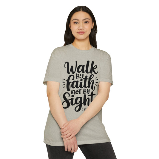 Walk By Faith T-Shirt – Christian Scripture Tee (2 Corinthians 5:7)