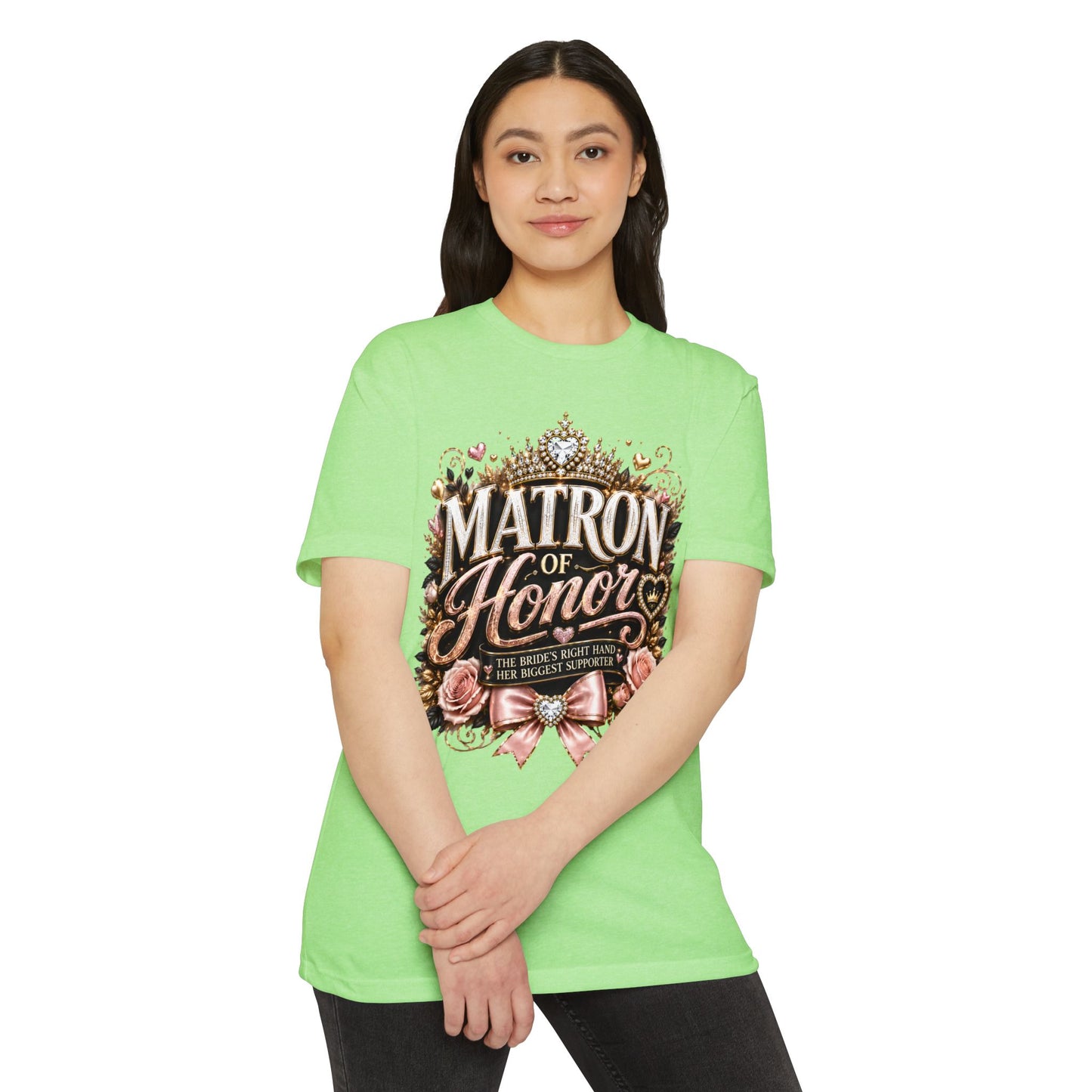 Matron of Honor T-Shirt — Floral Bridal Party Tee