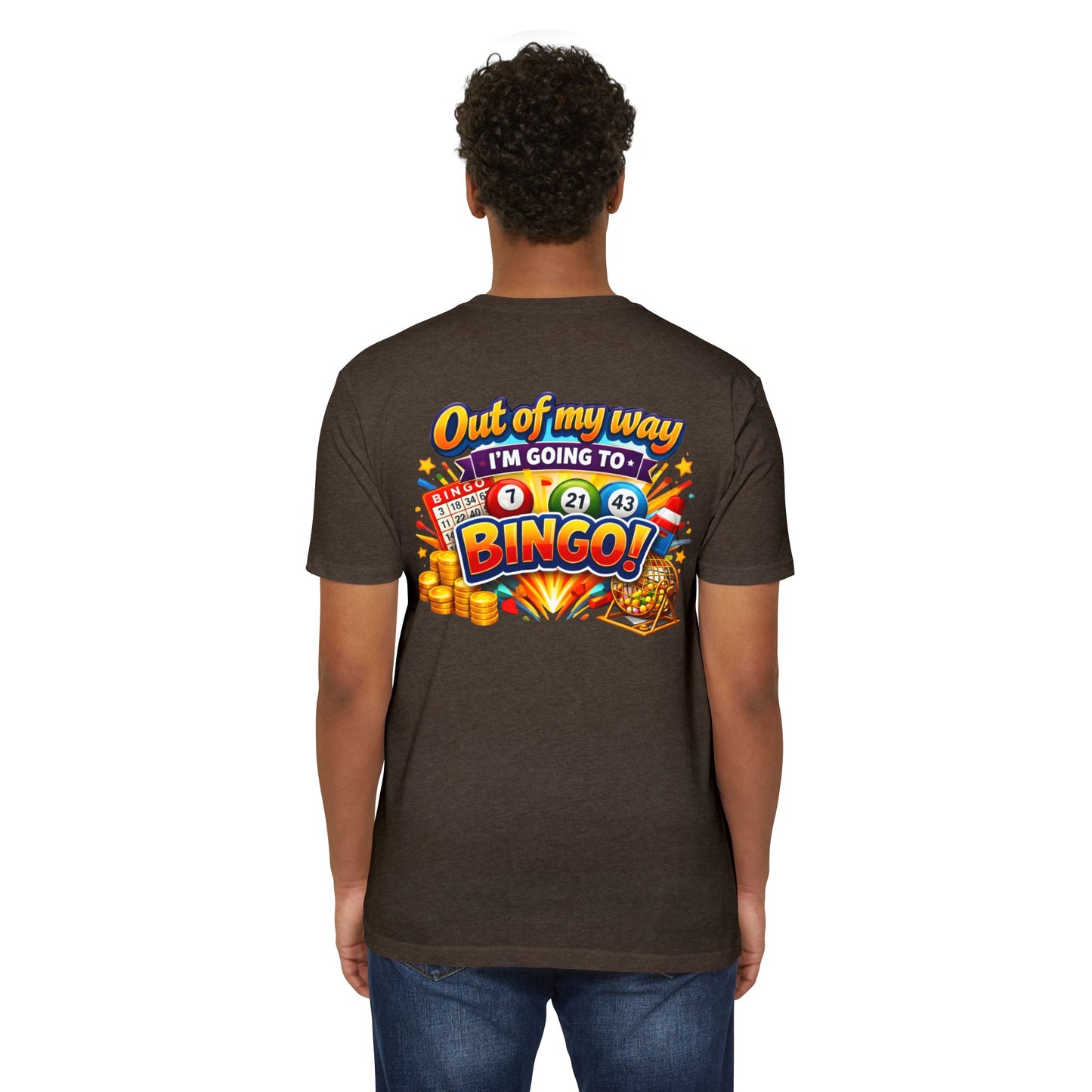 Bingo Enthusiast T-Shirt — "Out of My Way I'm Going to Bingo!" Graphic Tee