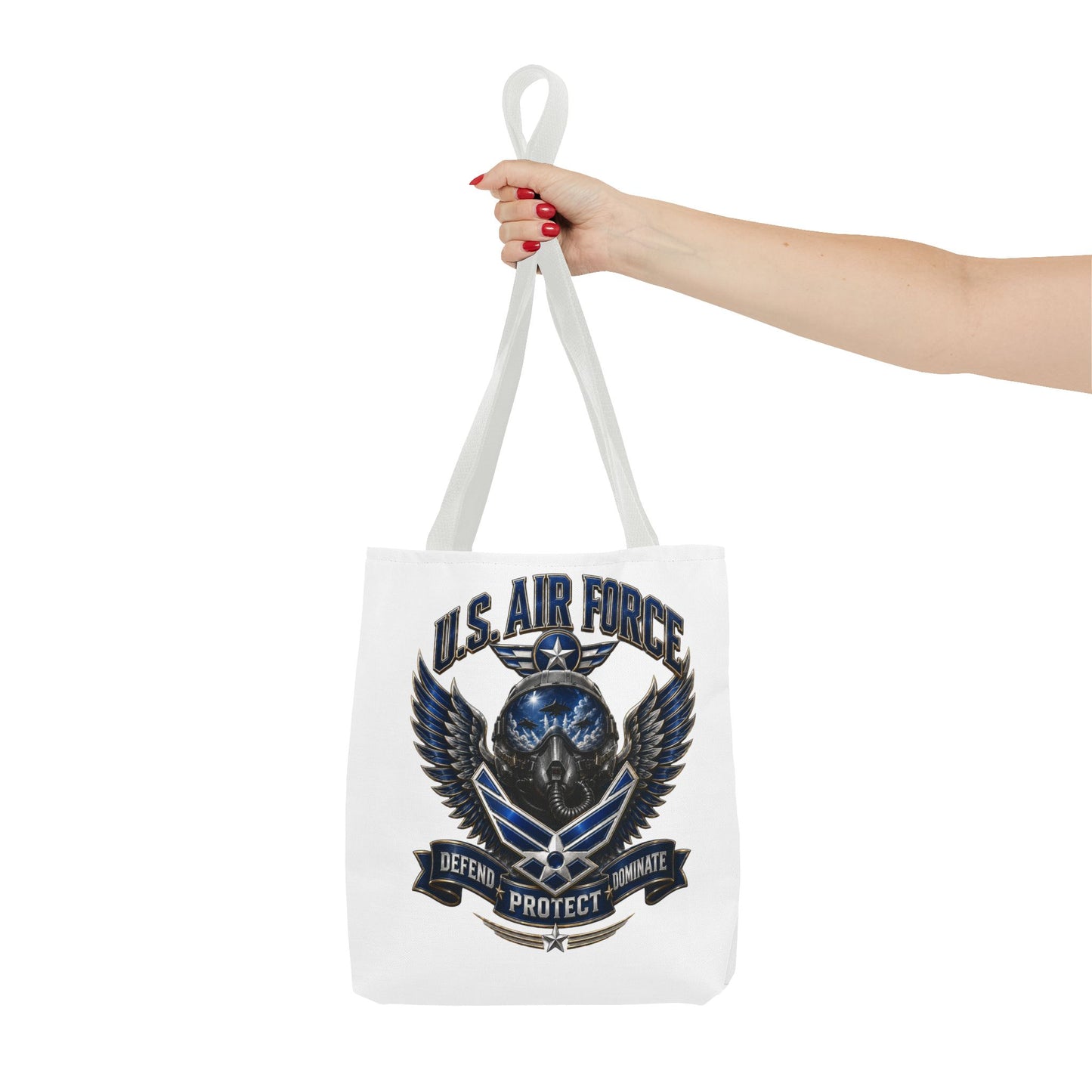 U.S. Air Force Emblem Tote Bag — Military Wings & Skull Design
