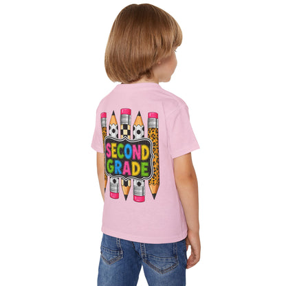 Second Grade Toddler T-Shirt — Colorful Pencils Back-to-School Tee