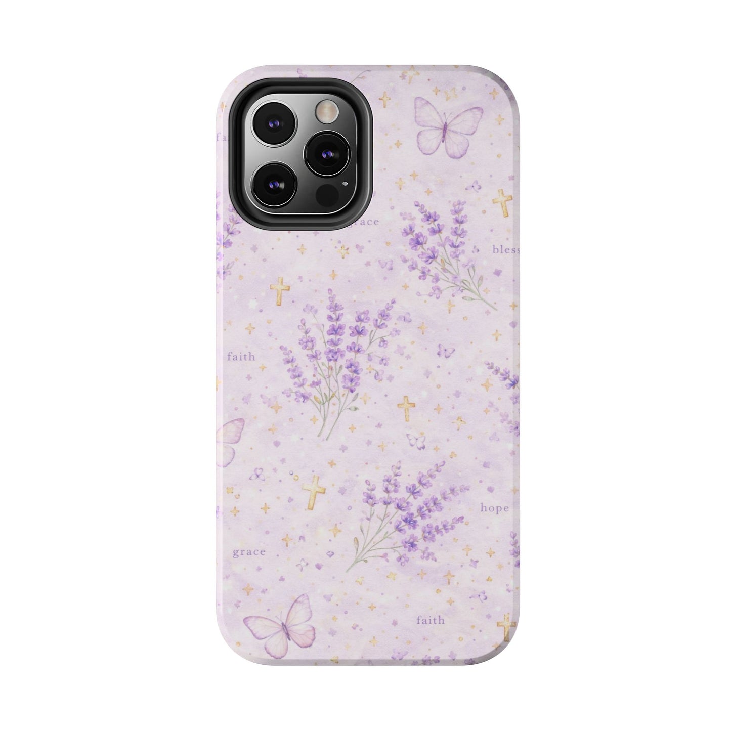 Faith Grace Blessed Phone Case | Christian Floral iPhone Case