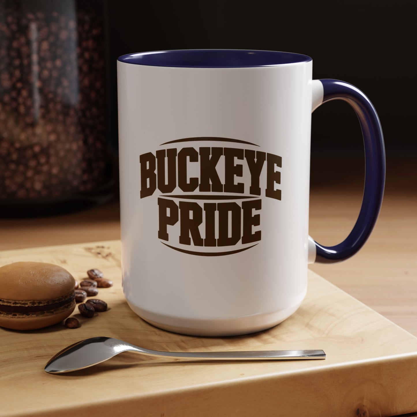Buckeye Pride Accent Coffee Mug — School Spirit Ceramic Mug