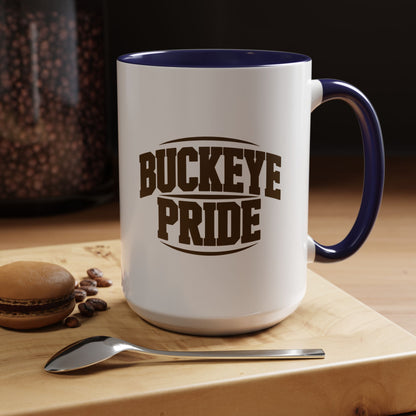Buckeye Pride Accent Coffee Mug — School Spirit Ceramic Mug