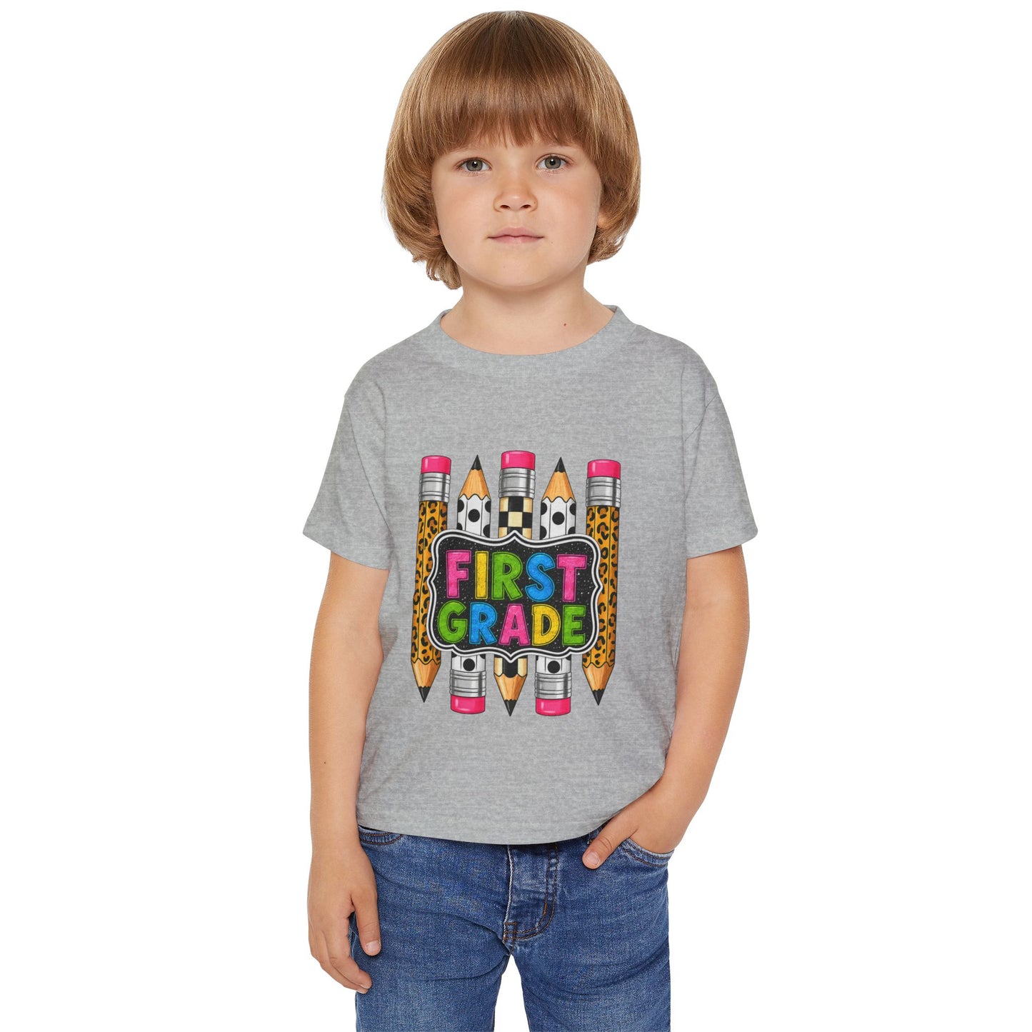 First Grade Toddler T-Shirt — Cute Back-to-School Pencil Design