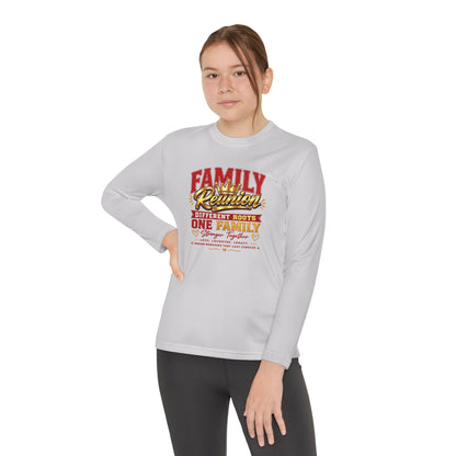 Family Reunion Long Sleeve Tee — "Different Roots One Family" Youth Shirt