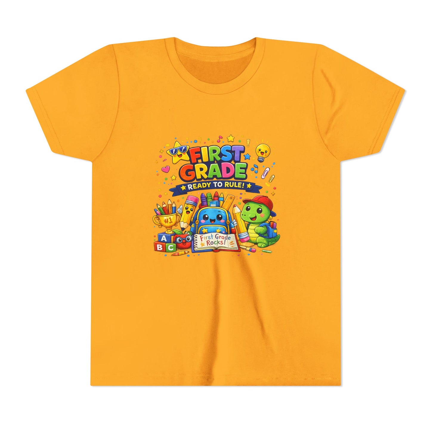 First Grade Youth T‑Shirt – "First Grade Ready to Rule" Cute Back-to-School Tee