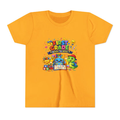 First Grade Youth T‑Shirt – "First Grade Ready to Rule" Cute Back-to-School Tee