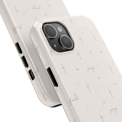 Pray with Faith Phone Case | Christian floral iPhone Case