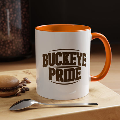 Buckeye Pride Accent Coffee Mug — School Spirit Ceramic Mug