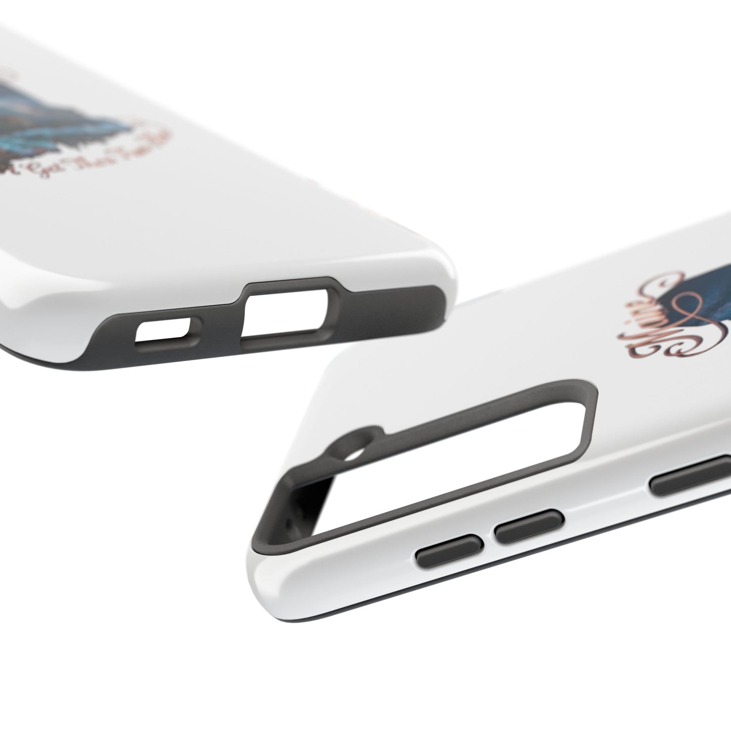 Maine Lighthouse Tough Phone Case — "Can't Get There From Here" State Silhouette