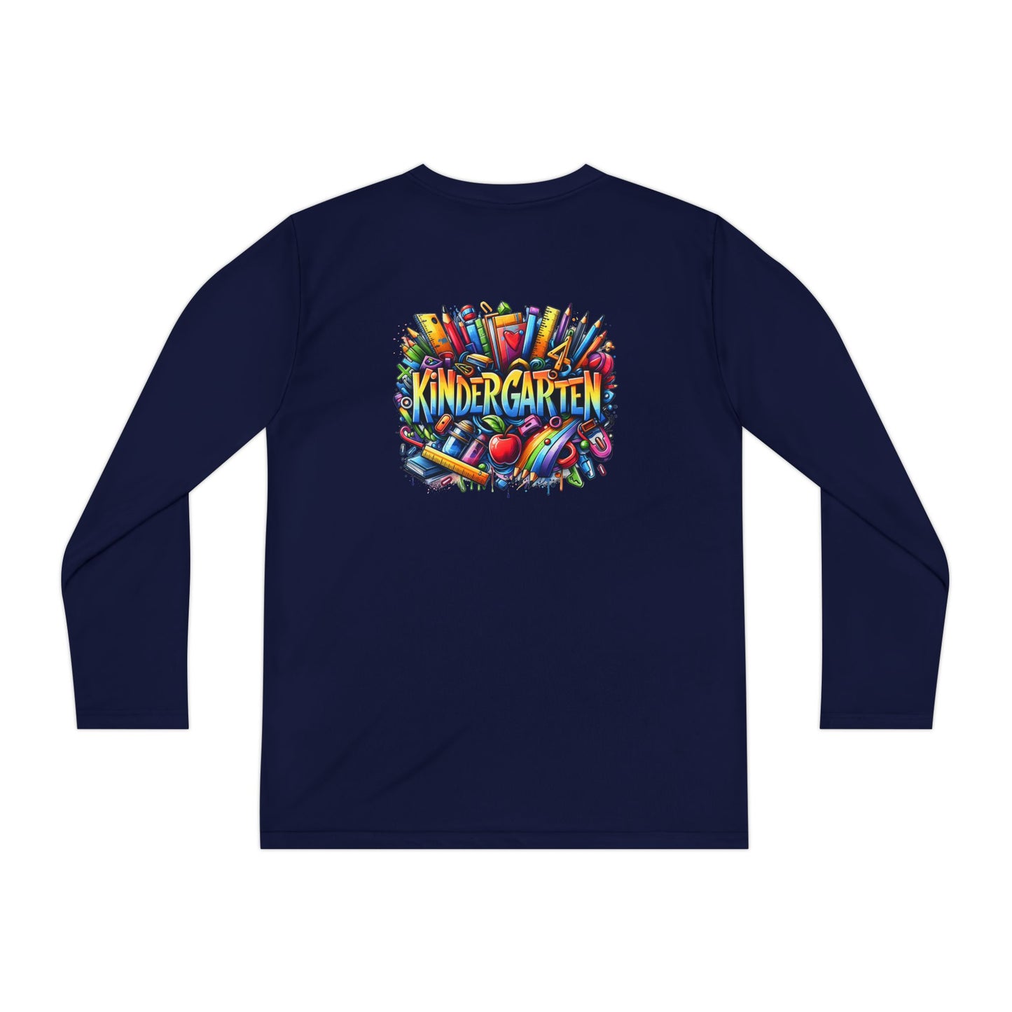 Kindergarten Crayons Youth Long Sleeve Tee