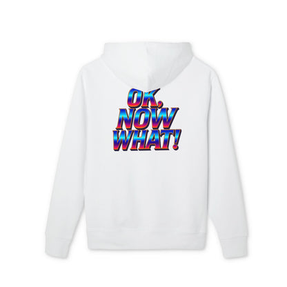 OK. Now What! Hoodie — Retro 3D Text Graphic Pullover