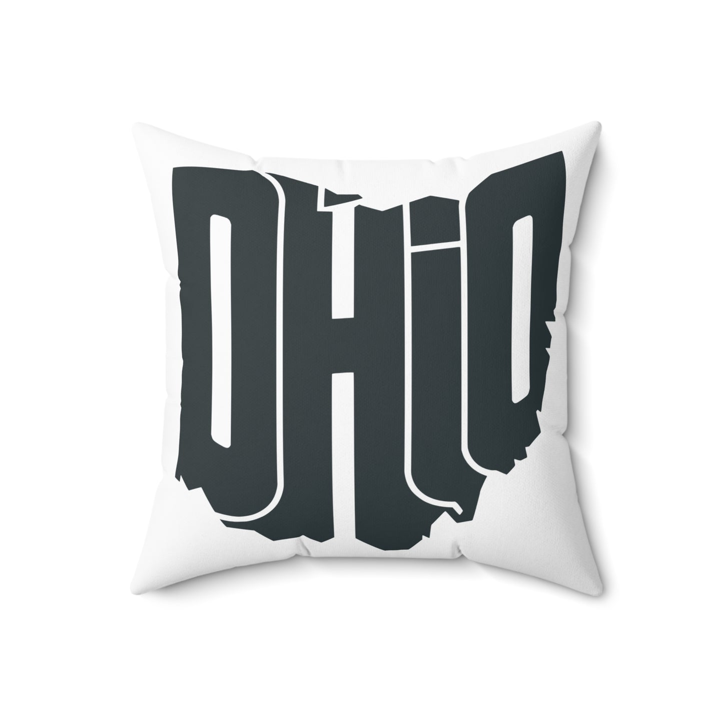 Ohio State Outline Pillow — Bold Graphic "OHIO" Decorative Throw Pillow