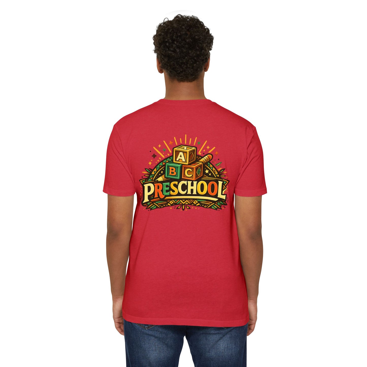 Preschool T-Shirt – Retro ABC Blocks Graphic Tee for Teachers & Kids