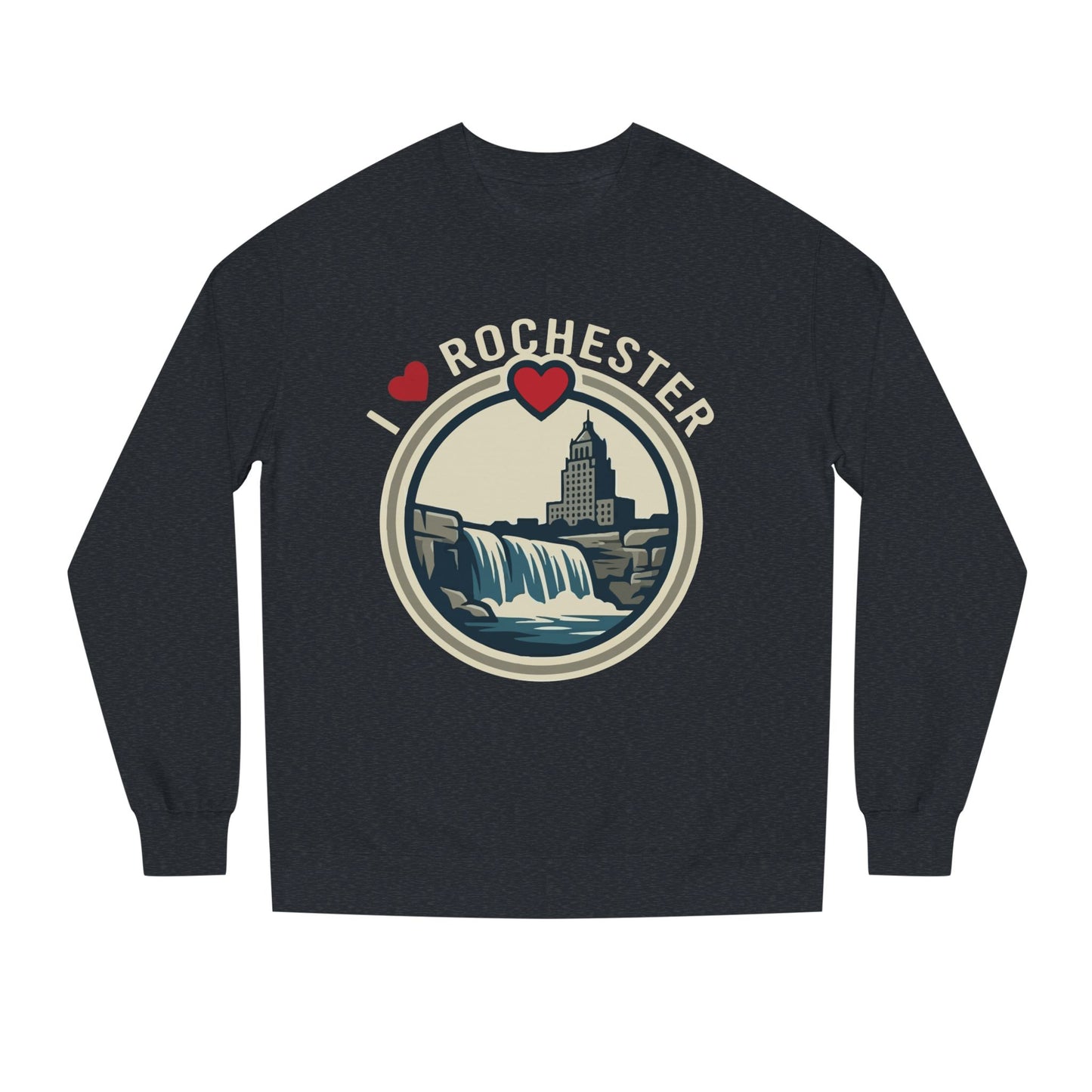 Rochester Waterfall Crewneck Sweatshirt – I  Rochester City Skyline Pullover