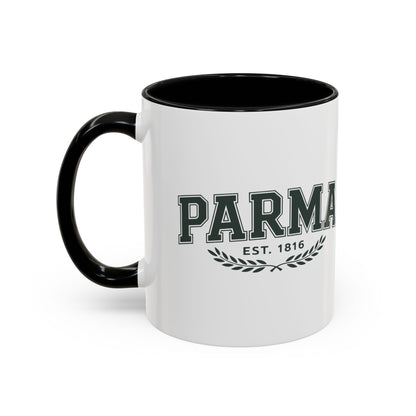 Parma Established 1816 Accent Coffee Mug — Vintage Collegiate Ceramic Coffee Cup