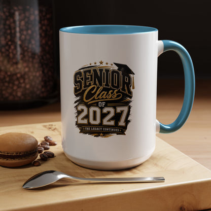 Senior Class of 2027 Accent Coffee Mug — Graduation Gift