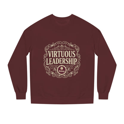 Virtuous Leadership Sweatshirt — Vintage Crest Crewneck for Church Leaders