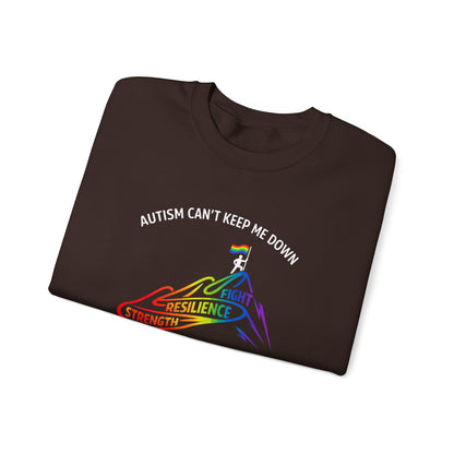 Autism Can't Keep Me Down Fight Resilience Strength Sweatshirt