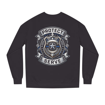 Protect & Serve Sweatshirt — Police Badge Crewneck