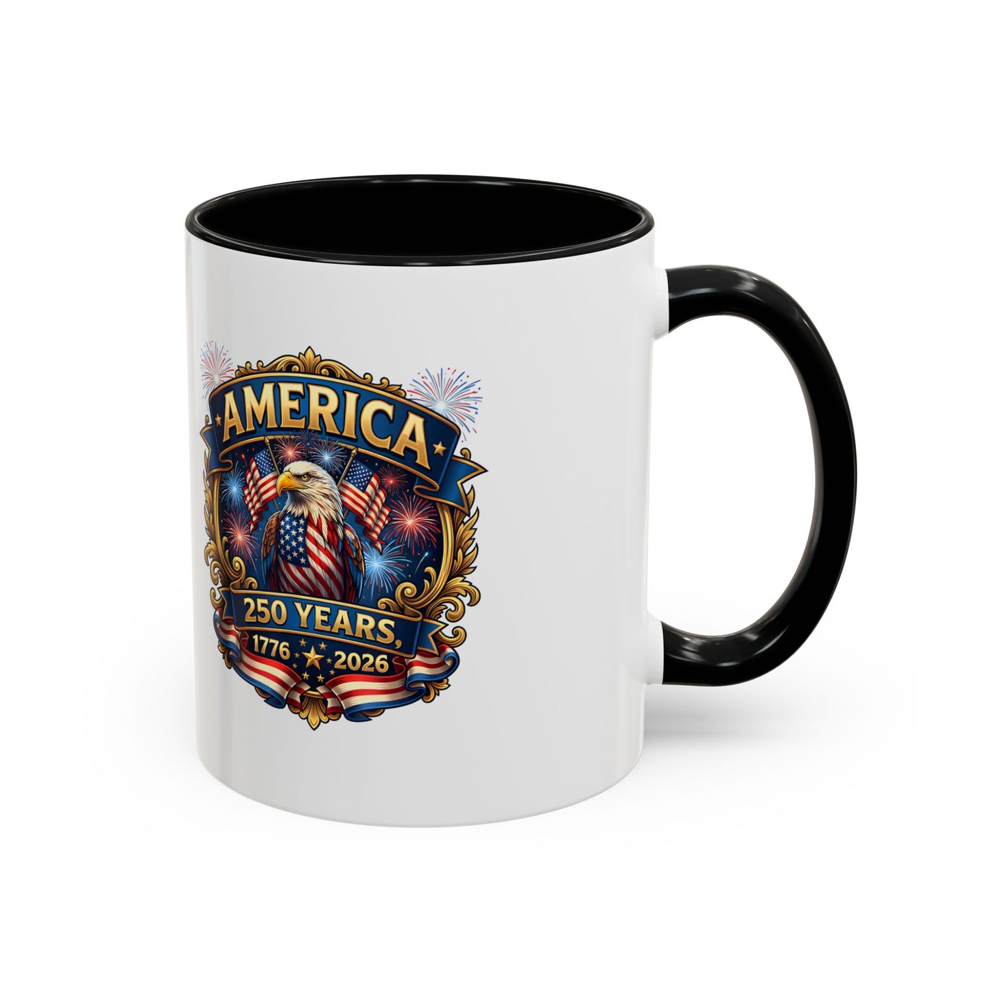 250th America Eagle Coffee Mug — Patriotic 1776–2026 Anniversary Accent Mug