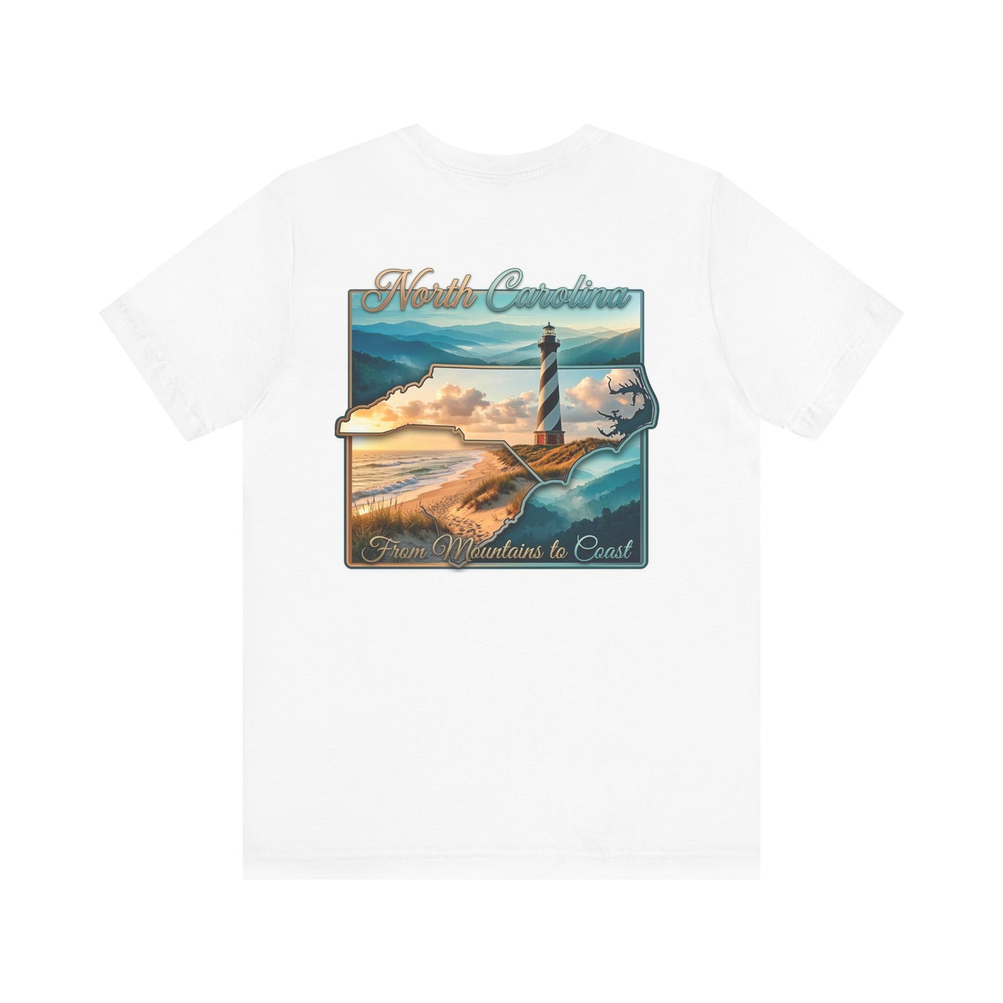 North Carolina Lighthouse Tee — From Mountains to Coast Scenic T-Shirt