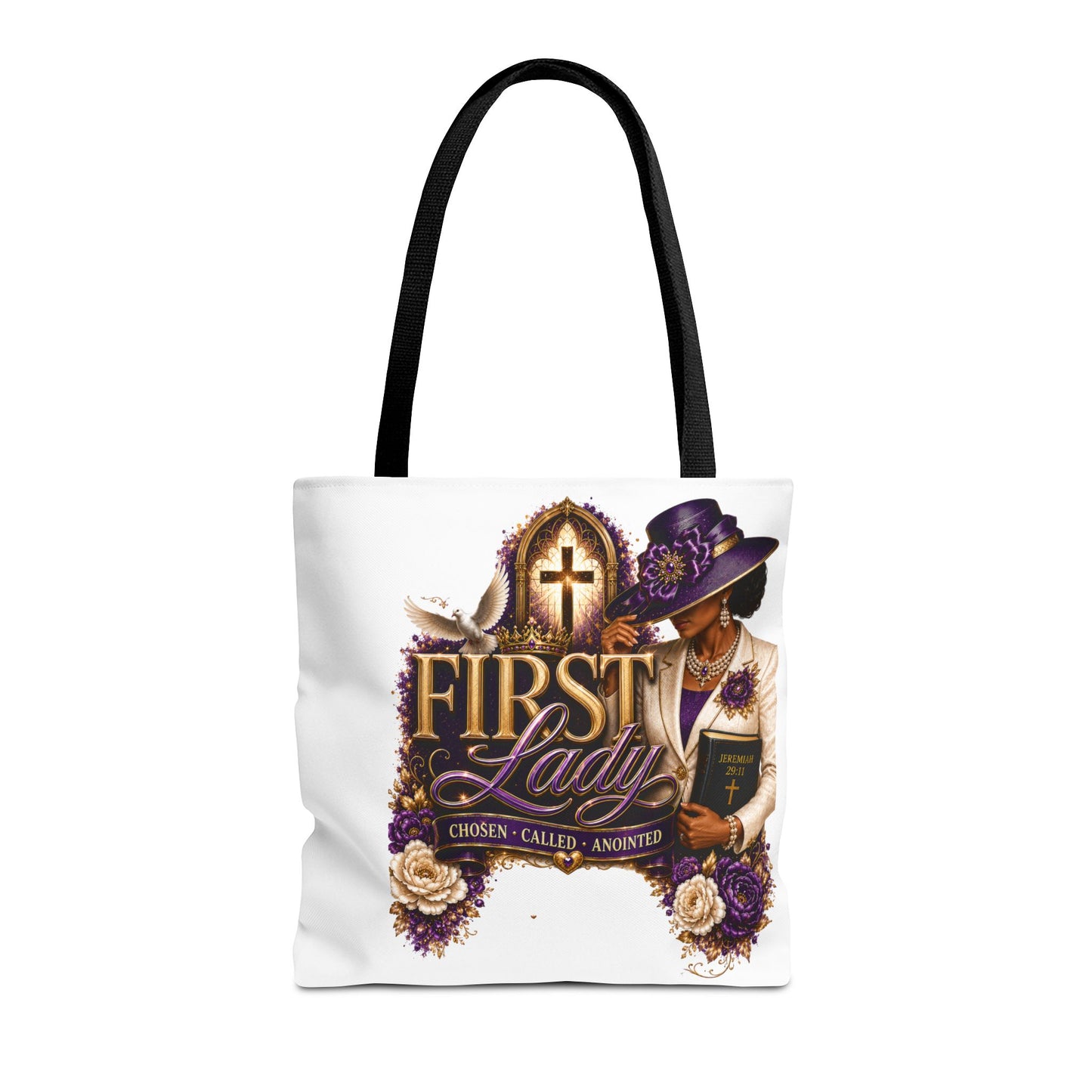 First Lady Christian Tote Bag — Chosen, Called, Anointed Church Purse