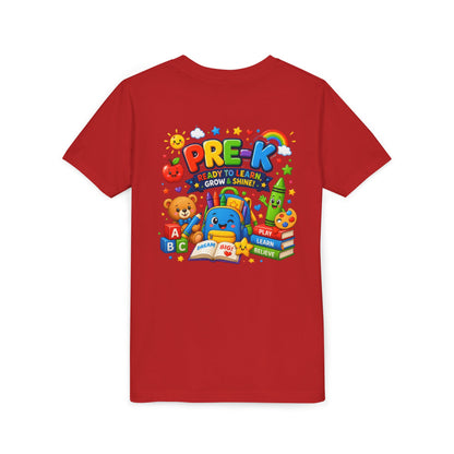 Pre-K Ready To Learn Kids T-Shirt — Colorful Preschool Back-to-School Tee