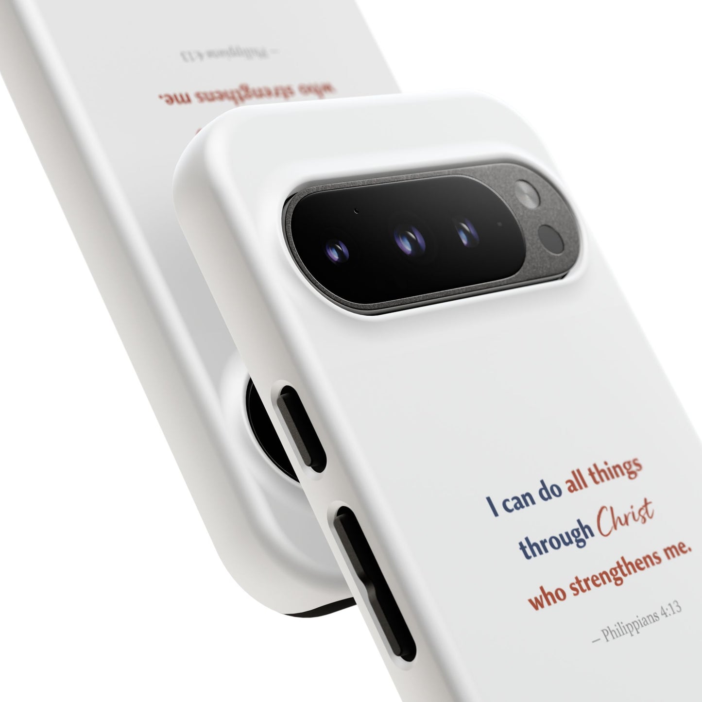 Christian Phone Case – “I Can Do All Things Through Christ” Inspirational Tough Case