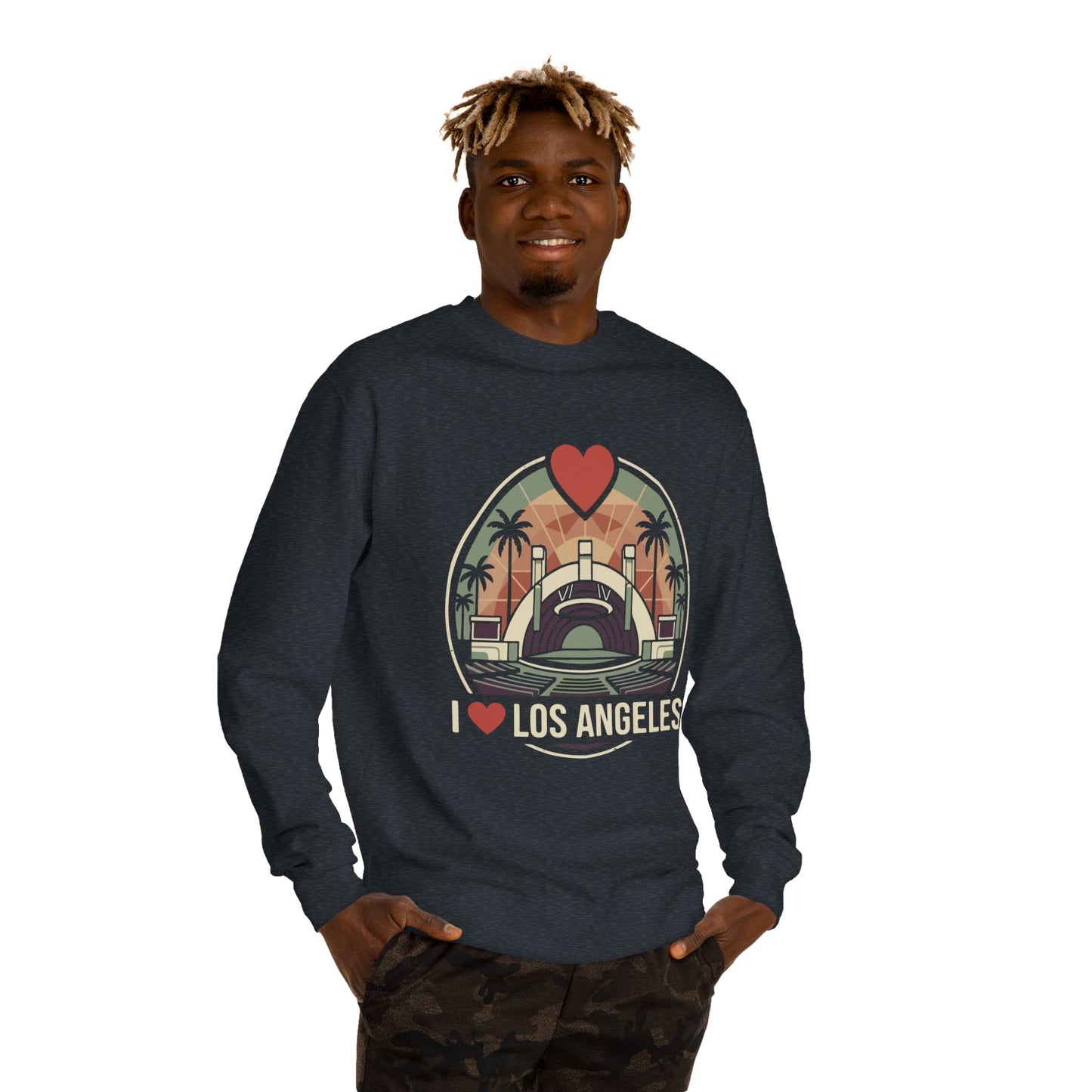 Los Angeles Crewneck Sweatshirt – I  Los Angeles Retro Cityscape