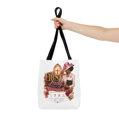 First Lady Tote Bag — Faithful Church Lady Floral Churchgoing Purse